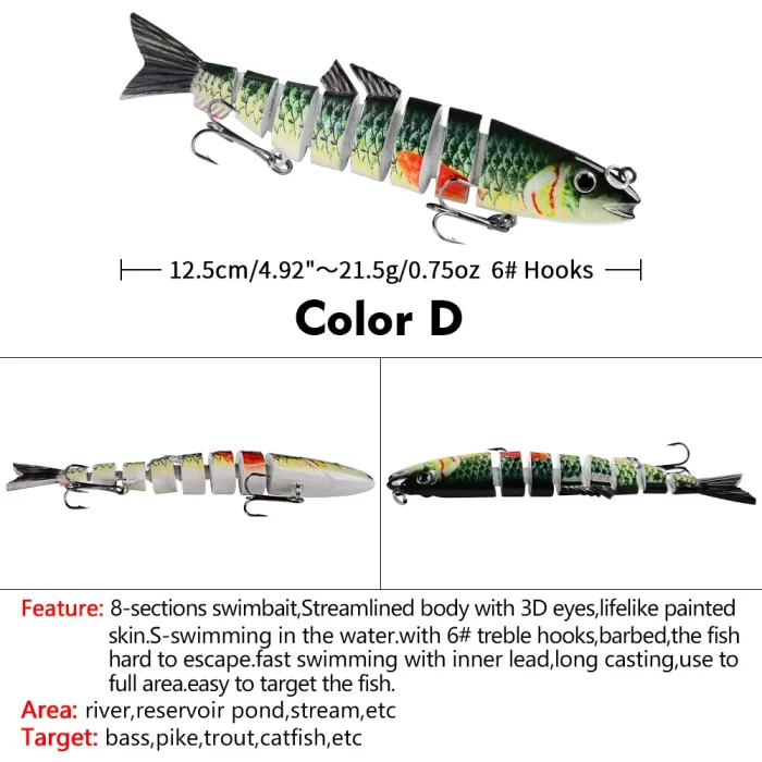 High-quality colorful realistic fishing lure set for various fishing environments - Image 5