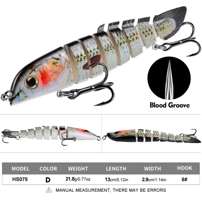 LureBolt multi-jointed realistic fishing lure set for various fishing environments - Image 5
