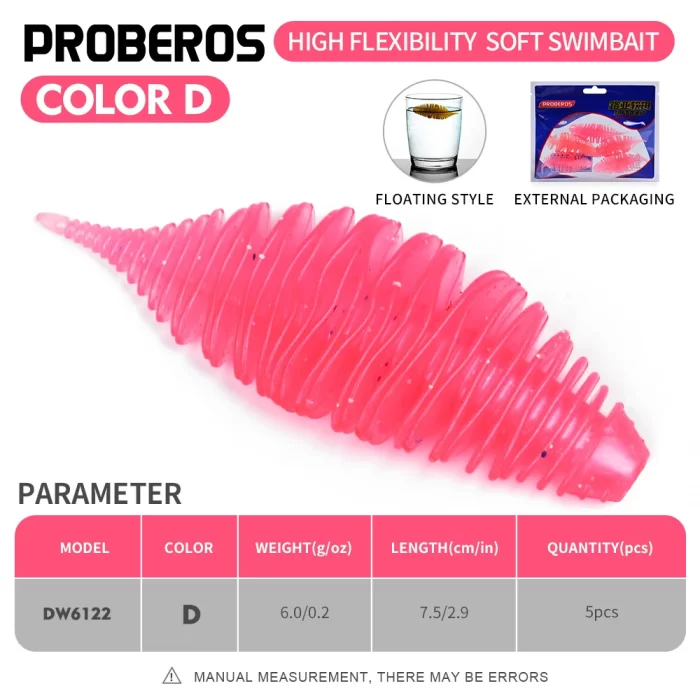 Multi-Color Soft Worm Fishing Lures for Freshwater Fishing | 5pcs - Image 5