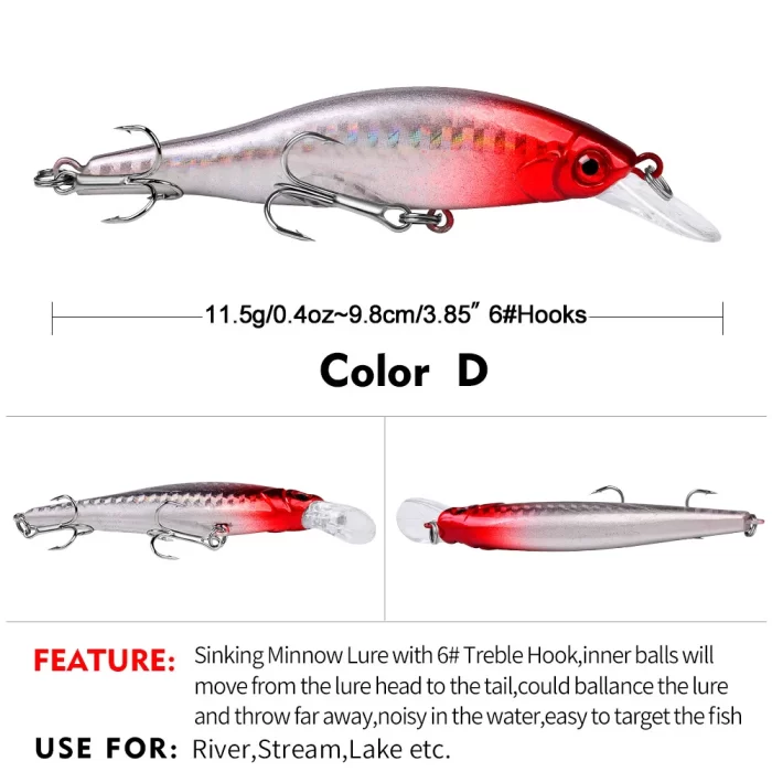 Effective Fishing Lures - LureBolt Realistic Floating Hard Bait for Anglers - 6 Colors Available - Image 5