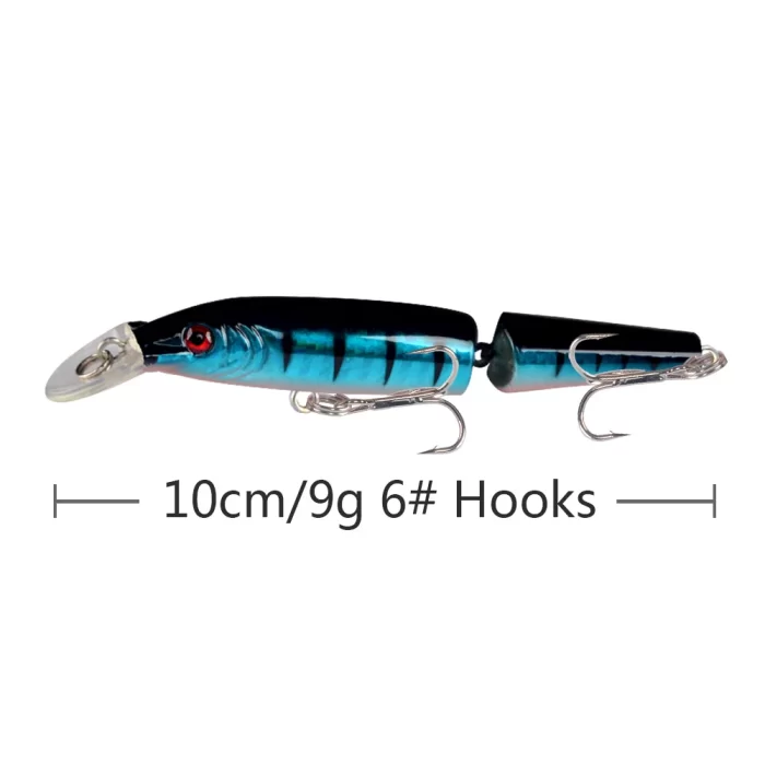 5-Color Jointed Hard Fishing Lure with Treble Hooks | Realistic Design for Better Strikes - Image 5