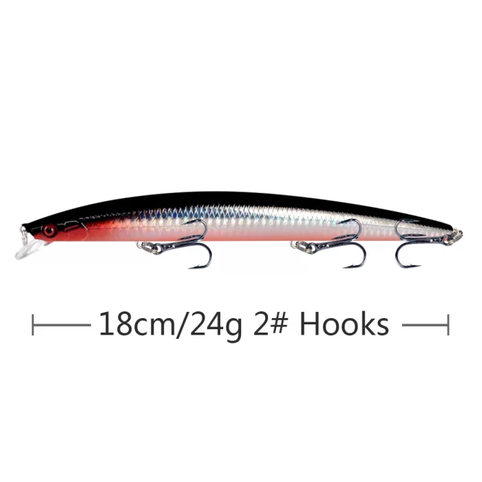 Long Body Multi-Color Reflective Fishing Lure | High-Visibility Hard Bait for Aggressive Strikes - Image 11