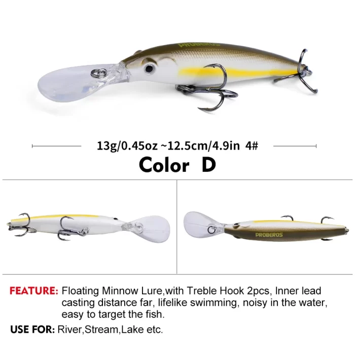 PROEROS Deep Diving Long Lip Fishing Lures - Best Crankbaits for Deep Water Fishing - Image 5