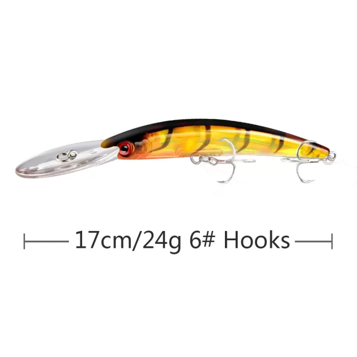 Reflective Transparent Deep Diving Minnow Lure for Freshwater & Saltwater Predator Fish - Image 6