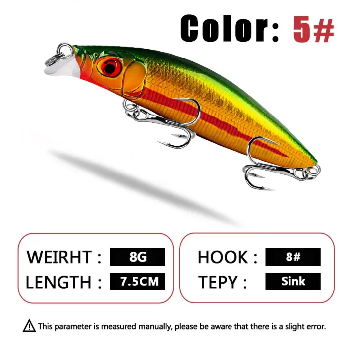 Suspending Minnow Lure - Multicolor 3D Eye Realistic Hard Bait for Fish Attraction - Image 6
