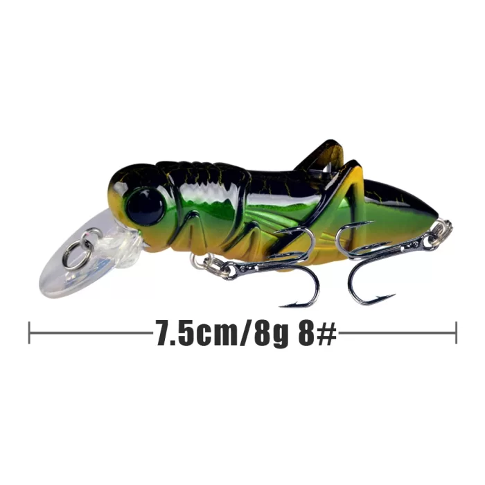 Grasshopper Fishing Lure - Realistic Insect Hard Bait for Freshwater Fishing - Image 2