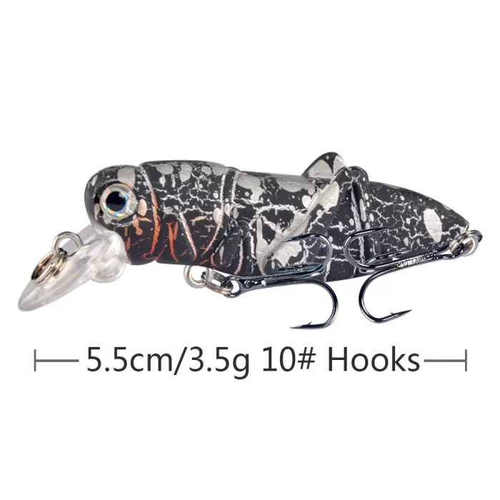 Cracked Transparent Grasshopper Lure- Lifelike Design for Effective Fish Attraction - Image 6
