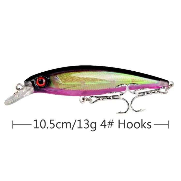 Medium Diving Minnow - Short Lip Multi-Color Hard Bait - Image 6