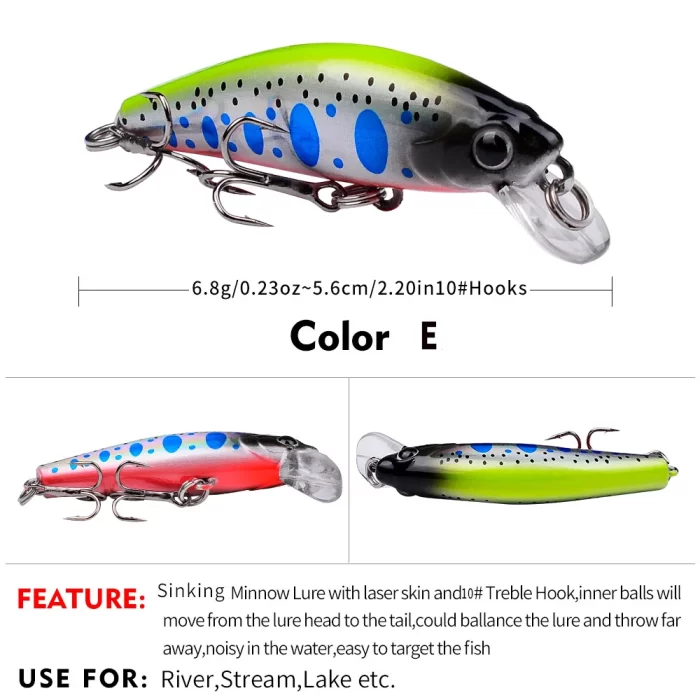 LureBolt Mini Crankbaits - Best Shallow Water Short Lip Fishing Lures for Bass - Image 6