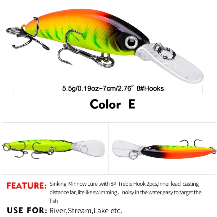 LureBolt Deep Diving Crankbaits - Long Lip Fishing Lures for Bass and Salmon - Image 6