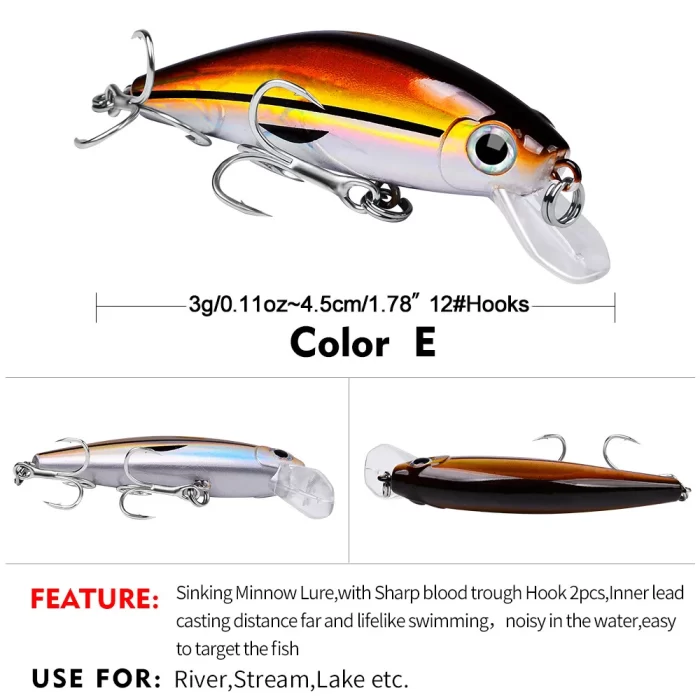 LureBolt Short Lip Crankbait - Mid Shallow Diving Laser Fishing Lures for Bass and Trout - Image 6