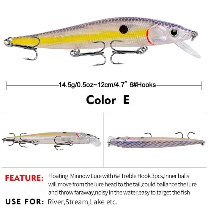 LureBolt Hard Bait Minnow Lure Lifelike Long Casting Diving Bait for Saltwater and Freshwater - Image 6