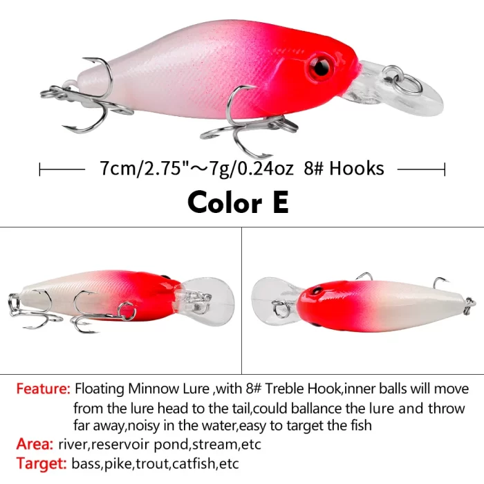 LureBolt Mini Shallow Water Fishing Lures | Small Crankbait Hard Bait for Bass - Image 9