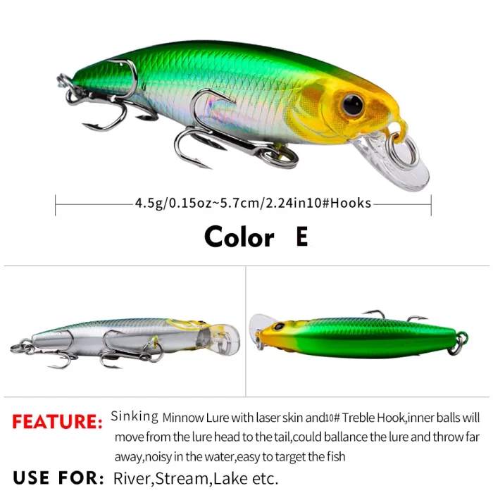 LureBolt Lifelike Small Fishing Lures | Hard Lure Bait for Bass Fishing - Image 9