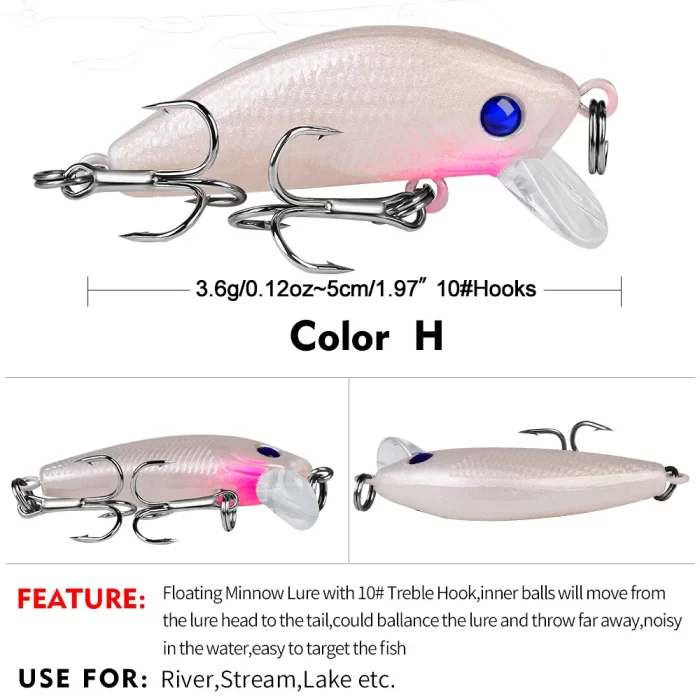 LureBolt Fat Minnow Fishing Lure | Shallow Water Crankbait for Aggressive Fish - Image 3