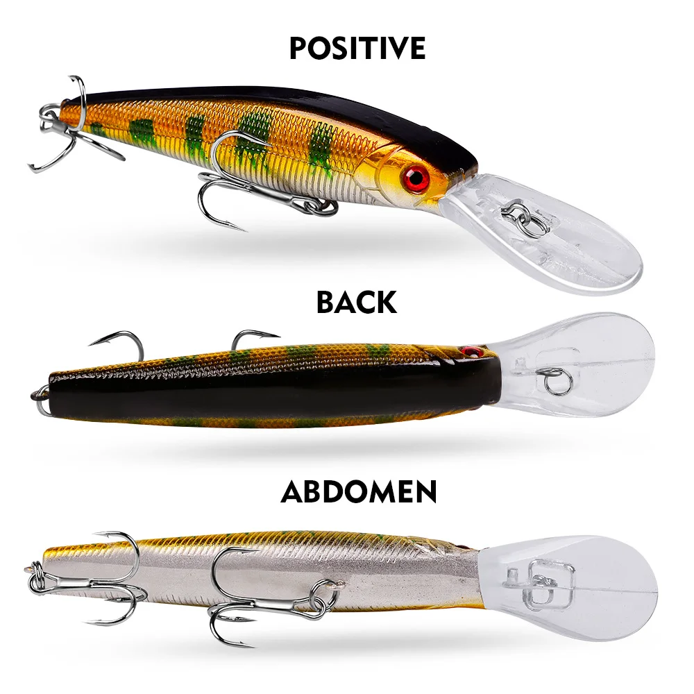 Positive, back, and abdomen views of the lure to show full body detailing