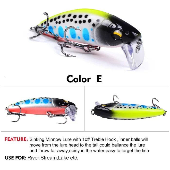 Colorful Artificial Lure Set - Multiple Baits for Freshwater Fishing - Image 7