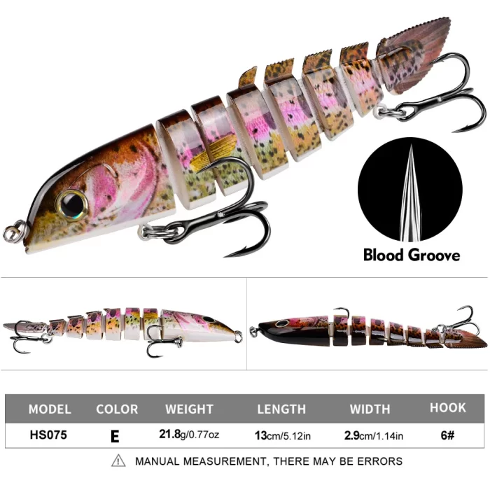 LureBolt multi-jointed realistic fishing lure set for various fishing environments - Image 6