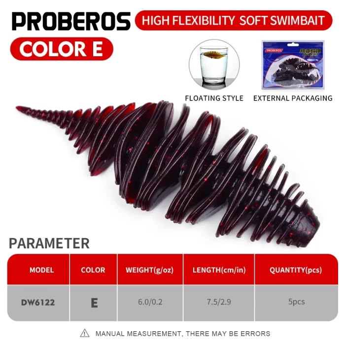 Multi-Color Soft Worm Fishing Lures for Freshwater Fishing | 5pcs - Image 6