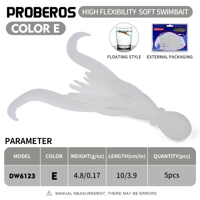 Multi-Color Soft Squid Fishing Lures for Freshwater Fishing | 5pcs - Image 6