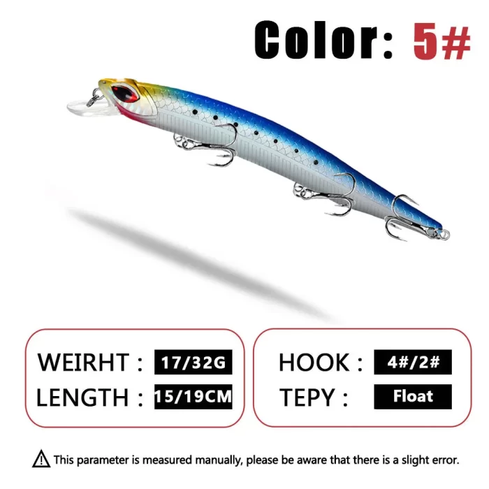 Long Casting Deep Diving Multi-Color Hard Bait Set | Built for Predatory Fish - Image 6