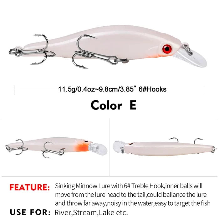 Effective Fishing Lures - LureBolt Realistic Floating Hard Bait for Anglers - 6 Colors Available - Image 6