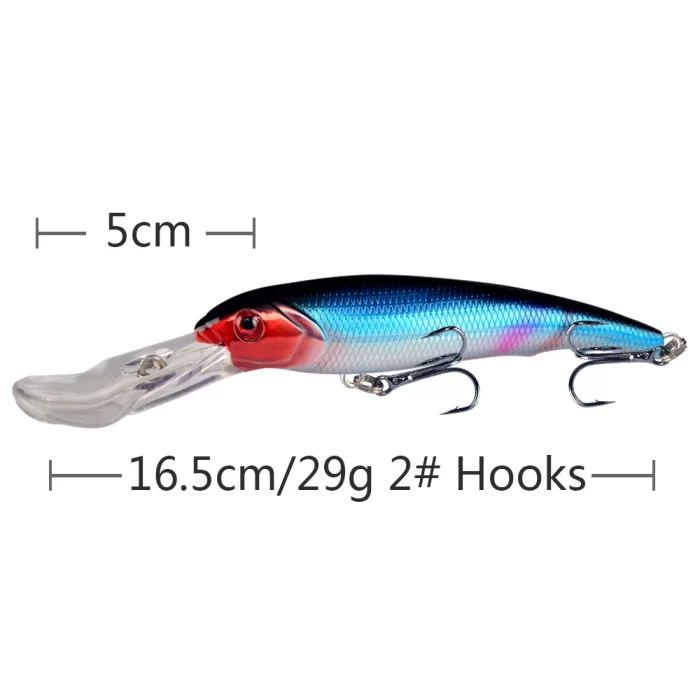 Deep Diving Multi-Color Hard Fishing Lure | Triple Hooks for Freshwater & Saltwater - Image 7