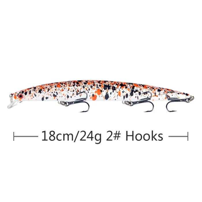 Long Slender Hard Fishing Lure in Multiple Colors | Triple Hook Design for Accurate Casting - Image 6