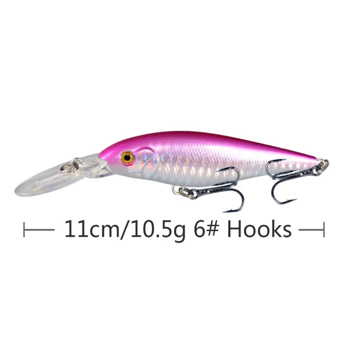 Long Lip Deep Diving Fishing Lure | Blue Back Multi-color Design - Image 6