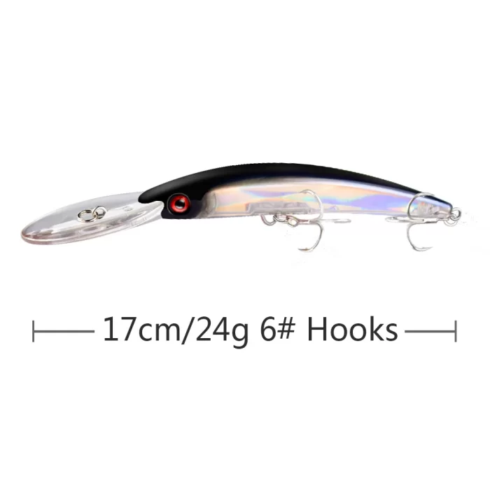 Reflective Transparent Deep Diving Minnow Lure for Freshwater & Saltwater Predator Fish - Image 7