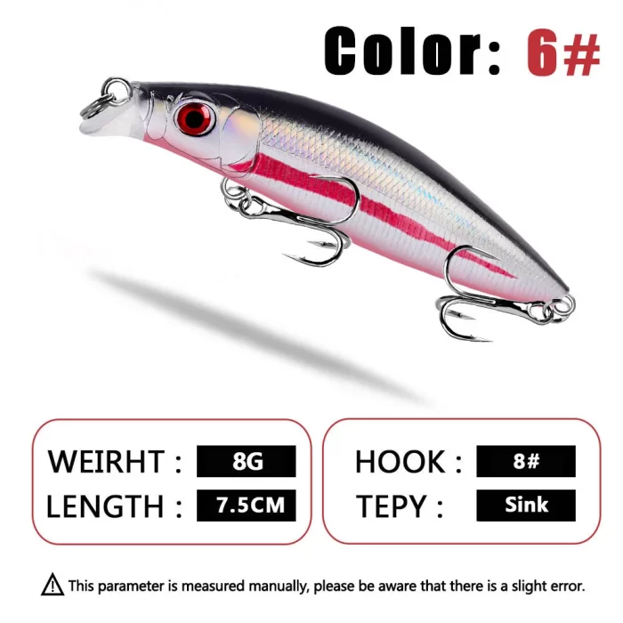 Suspending Minnow Lure - Multicolor 3D Eye Realistic Hard Bait for Fish Attraction - Image 7