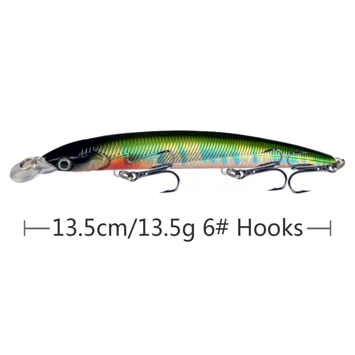 Slim Body Minnow Lure - Versatile Hard Bait for Saltwater & Freshwater - Image 7