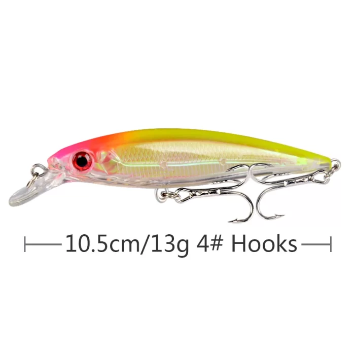 Medium Diving Minnow - Short Lip Multi-Color Hard Bait - Image 7