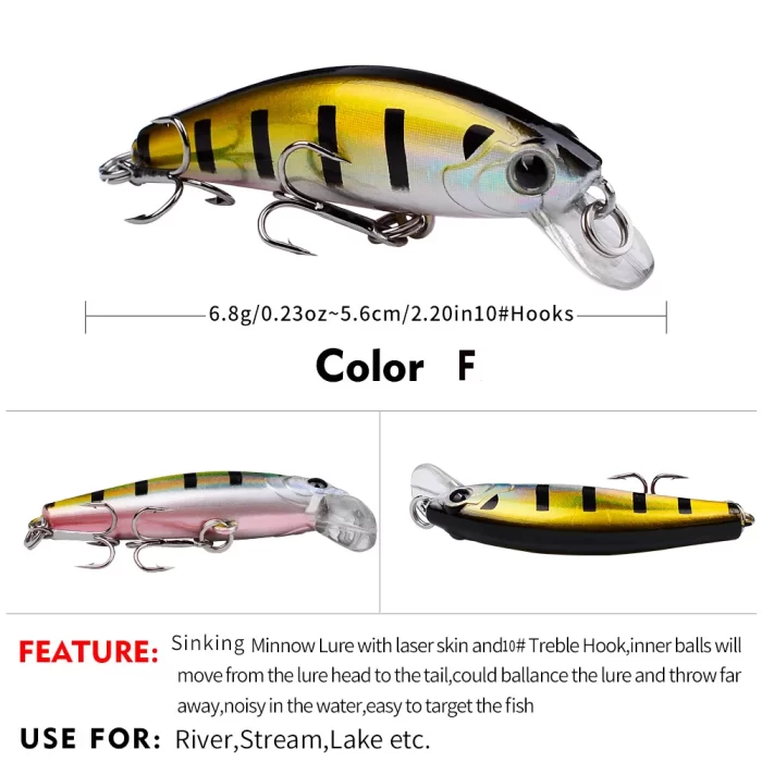 LureBolt Mini Crankbaits - Best Shallow Water Short Lip Fishing Lures for Bass - Image 7