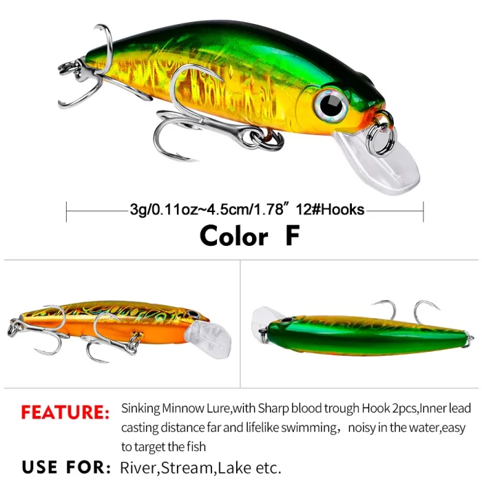 LureBolt Short Lip Crankbait - Mid Shallow Diving Laser Fishing Lures for Bass and Trout - Image 7