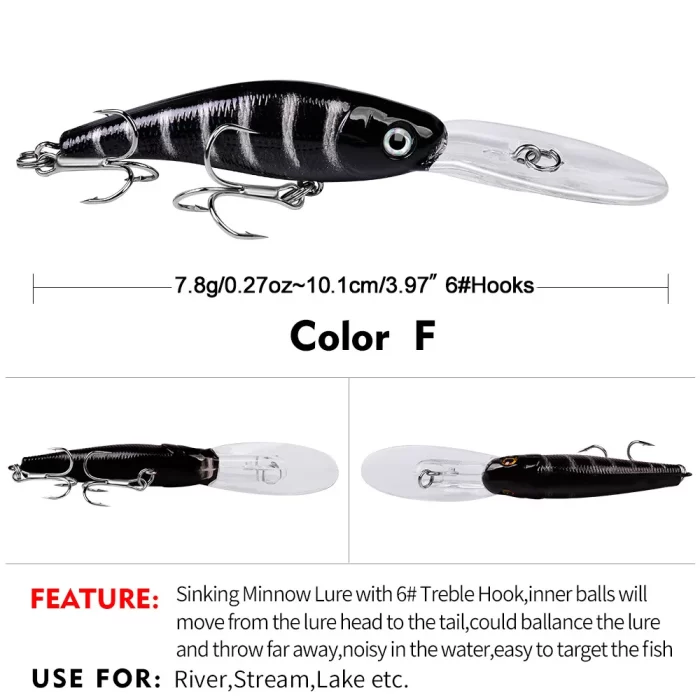 LureBolt Premium Fishing Lures | Deep Diving Hard Bait for Lure Fishing & Bass - Image 4
