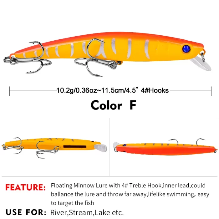 LureBolt Long Casting Sinking Minnow Fishing Lure | Freshwater and Saltwater Lure Bait - Image 2