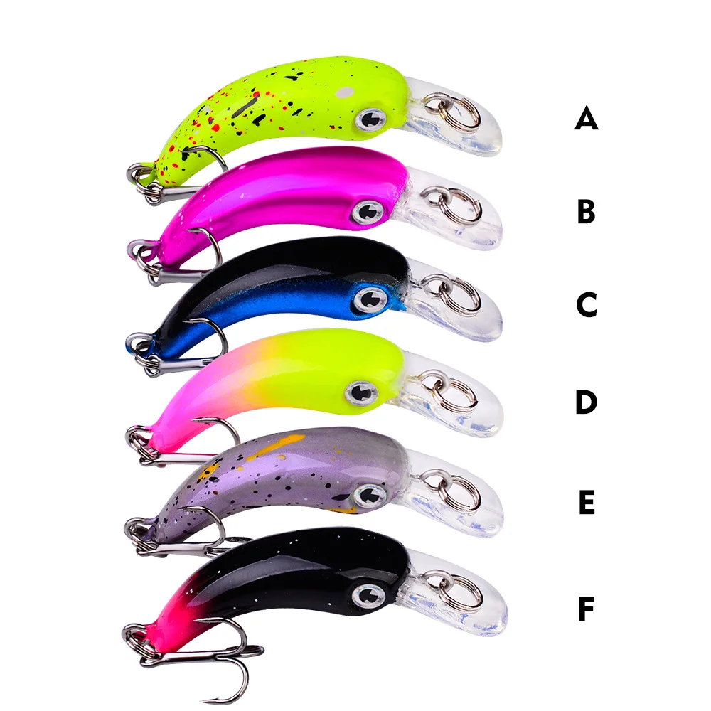 Side view of the Mini Crankbait Lure, illustrating its streamlined design for effective casting.