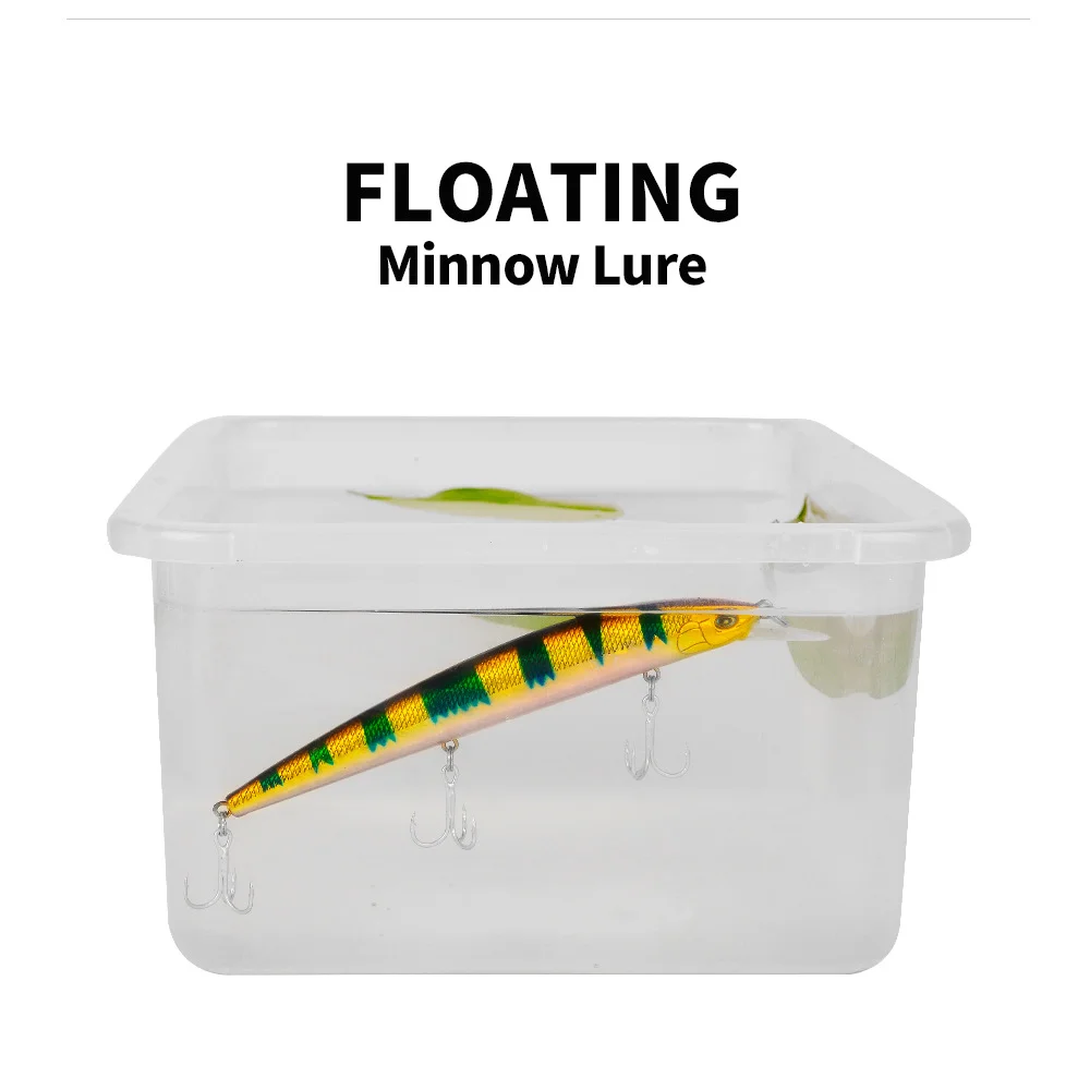 Lure floating in clear water, demonstrating buoyancy