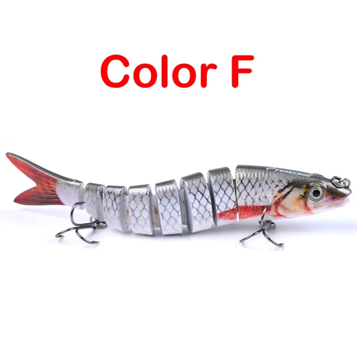 Segmented Lifelike Fish-Shaped Fishing Lure Set - Colorful Jointed Baits for Various Fishing Needs - Image 9