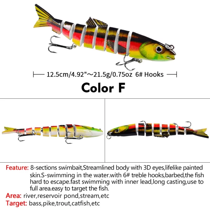 High-quality colorful realistic fishing lure set for various fishing environments - Image 7