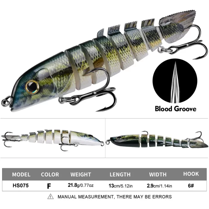 LureBolt multi-jointed realistic fishing lure set for various fishing environments - Image 7