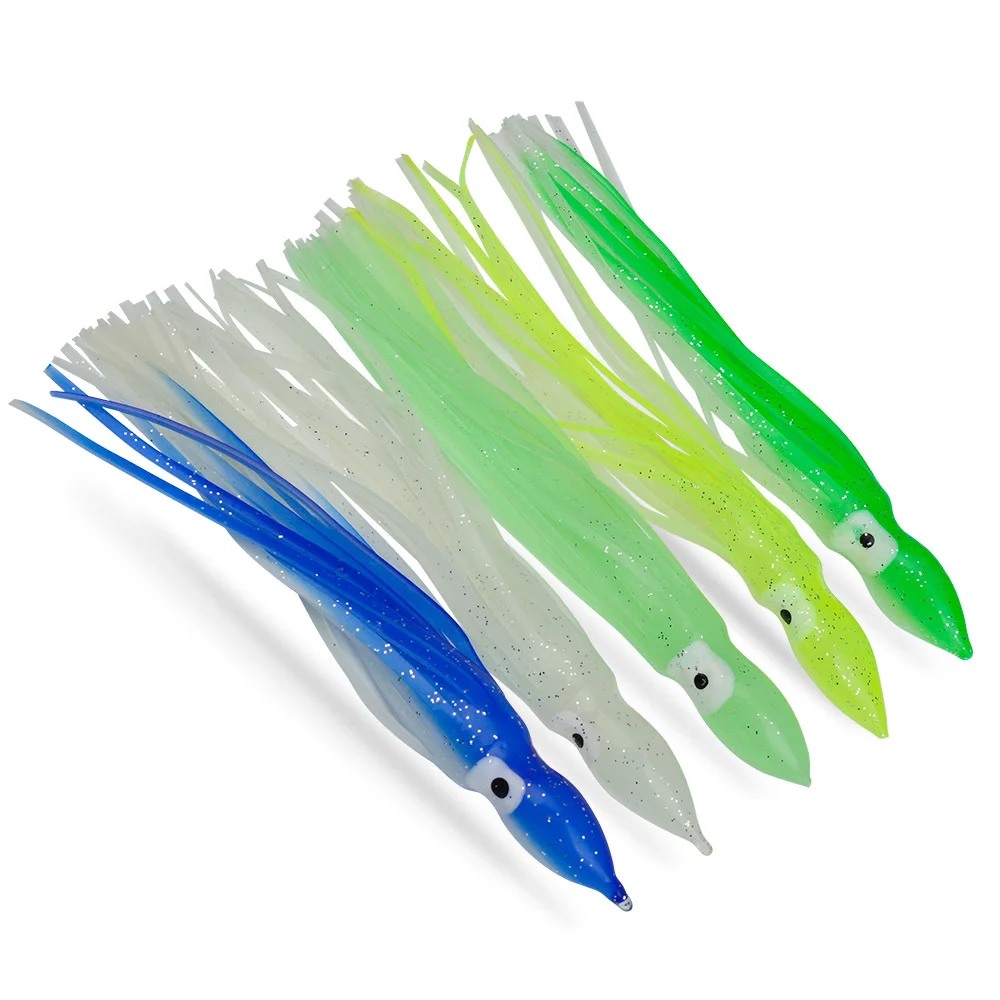 Showcase of various colors of the octopus soft lure