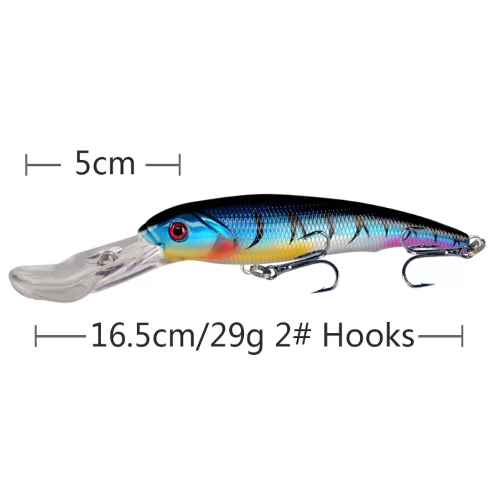 Deep Diving Multi-Color Hard Fishing Lure | Triple Hooks for Freshwater & Saltwater - Image 8
