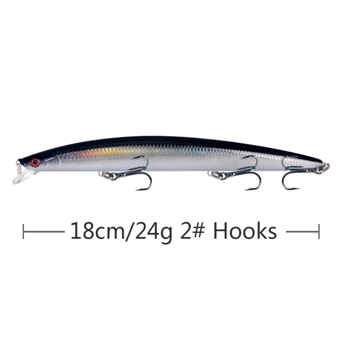 Long Slender Hard Fishing Lure in Multiple Colors | Triple Hook Design for Accurate Casting - Image 7