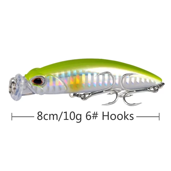 Short Fat Reflective Fishing Lure | Dual Treble Hooks & High-Visibility Colors - Image 7