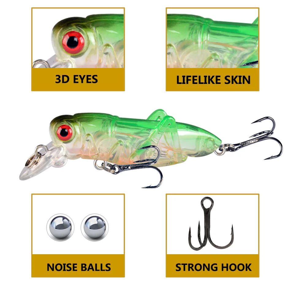 Close-up of LureZ Bolt Fishing Lure showing 3D eyes and noise-producing features