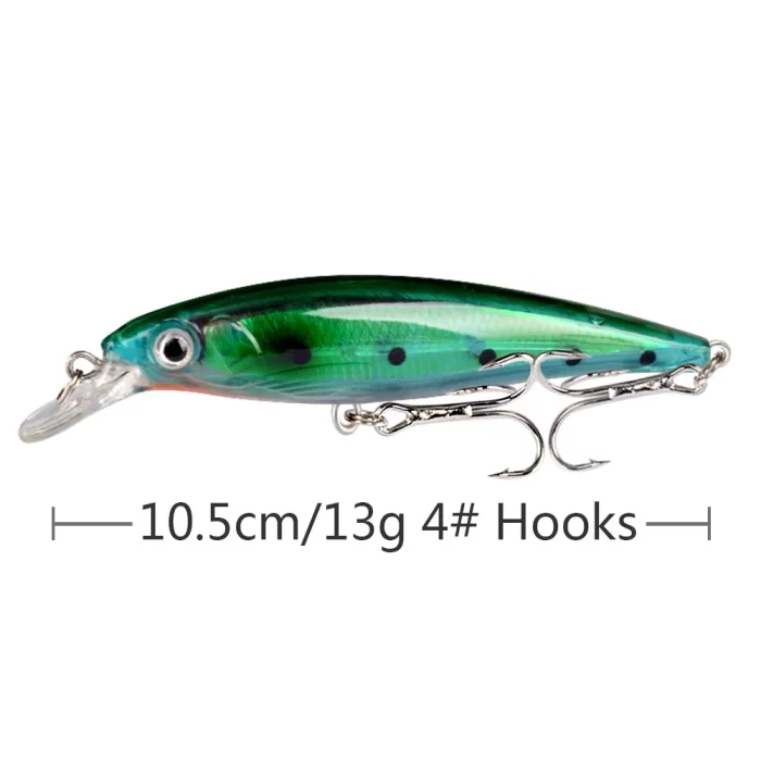 Medium Diving Minnow - Short Lip Multi-Color Hard Bait - Image 8
