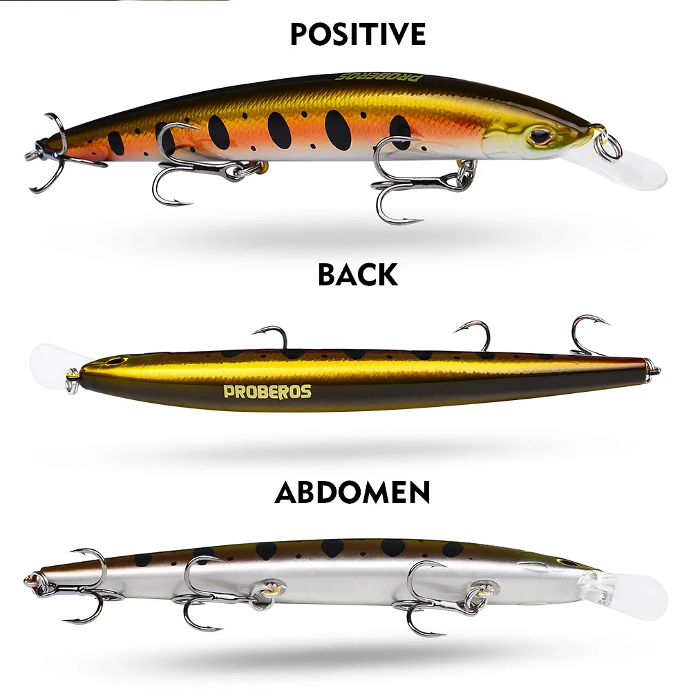 Lure submerged in water to demonstrate diving and floating action