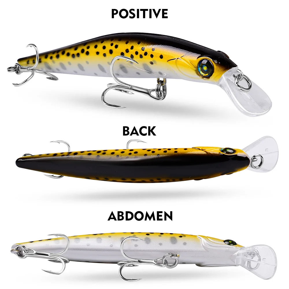 Water test image of floating Minnow Lure in a transparent tank